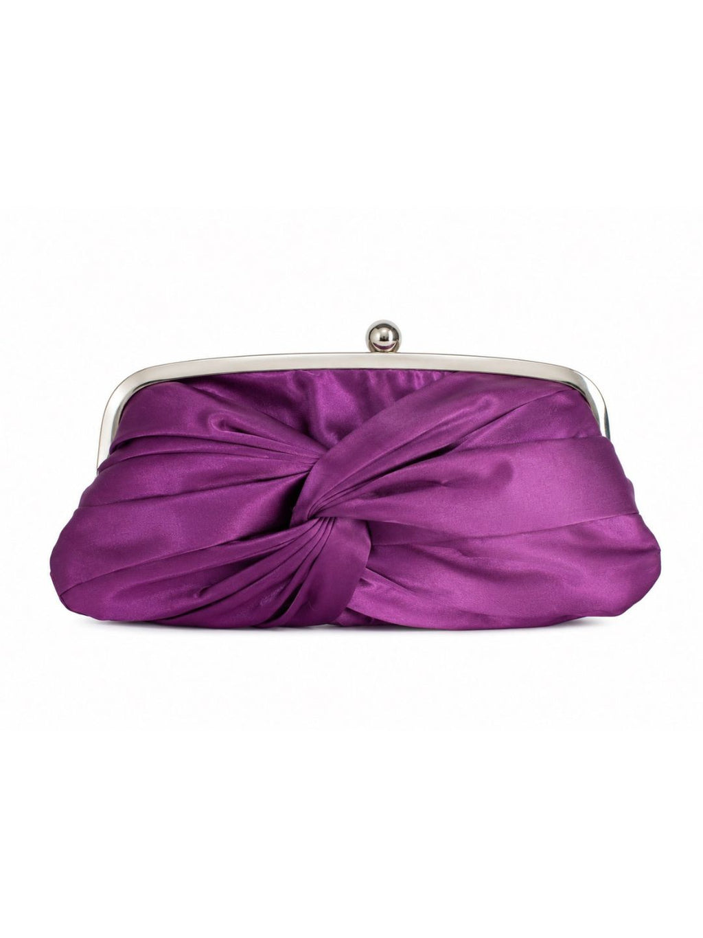 Bolso vintage morado lazo tipo clutch con cadena