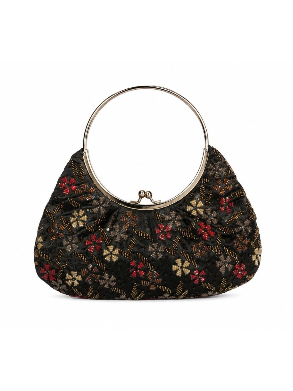 Bolso vintage negro con bordados