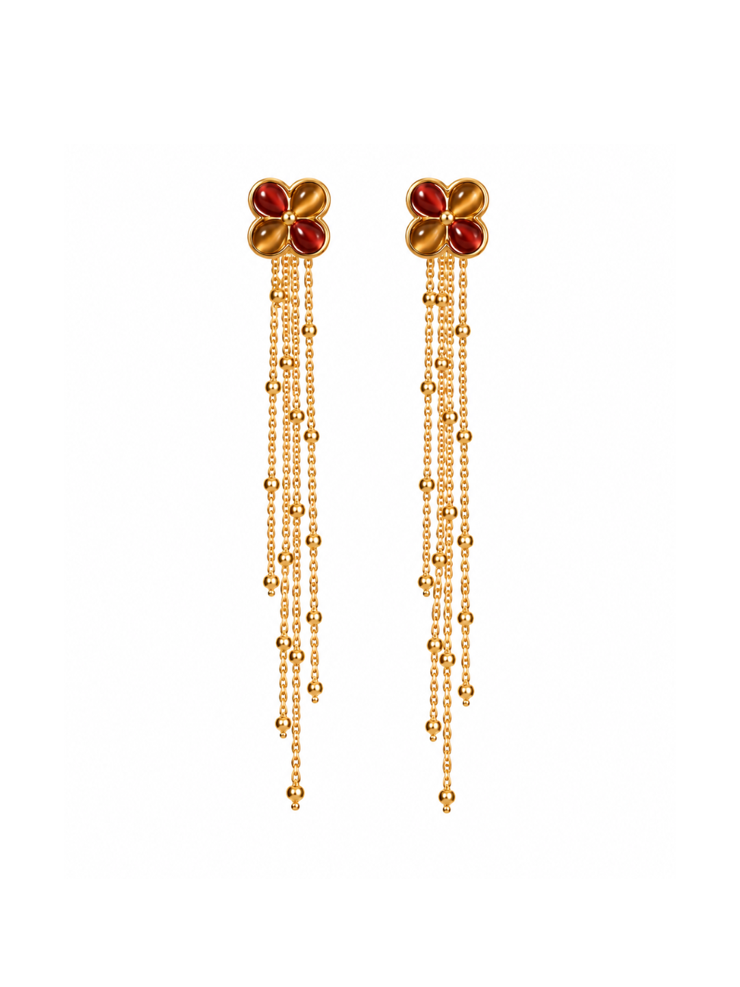 Pendientes Multiposición Amapola con Cadena