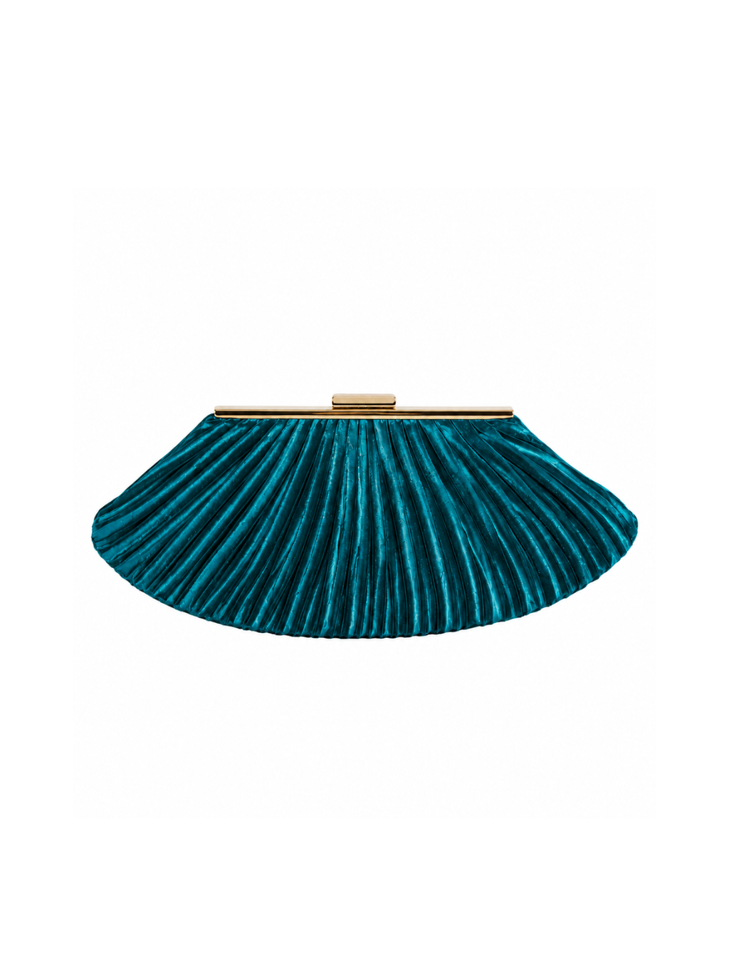 Bolso Vintage Clutch Plisado Azul
