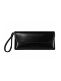 Bolsa vintage castanha estilo saco com flores vermelhas bordadas