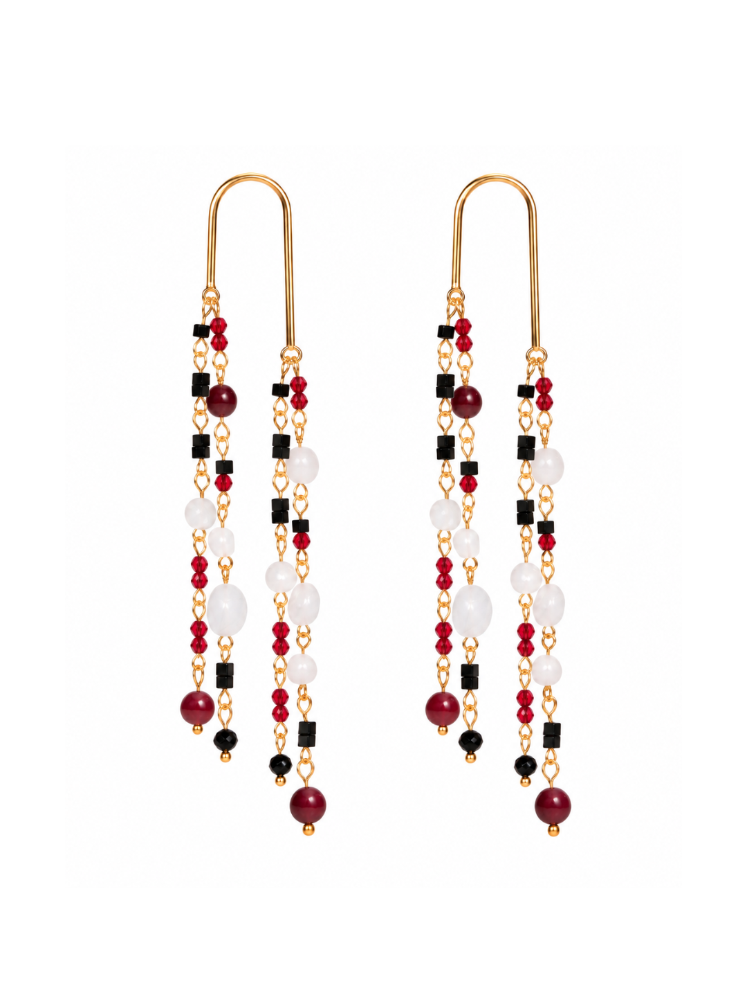 Pendientes U Burdeos