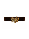 Gargantilla con broche Julia vintage  - Marrón Chocolate