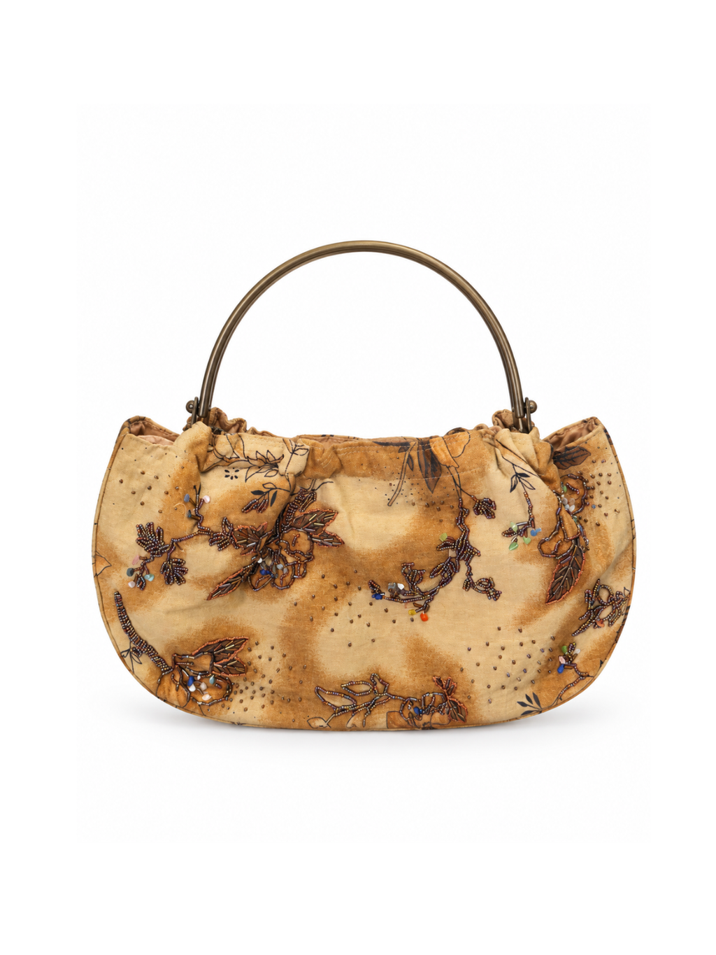 Bolso vintage Bombonera Tierra con Flores XL