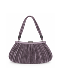 Bolso vintage plisado gris