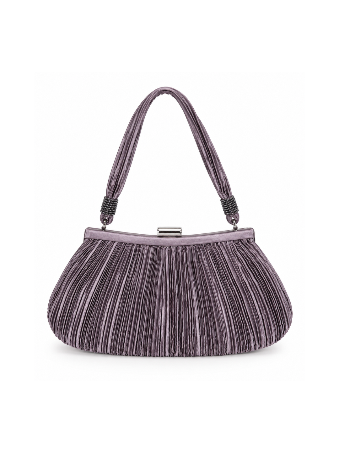 Bolso vintage plisado gris