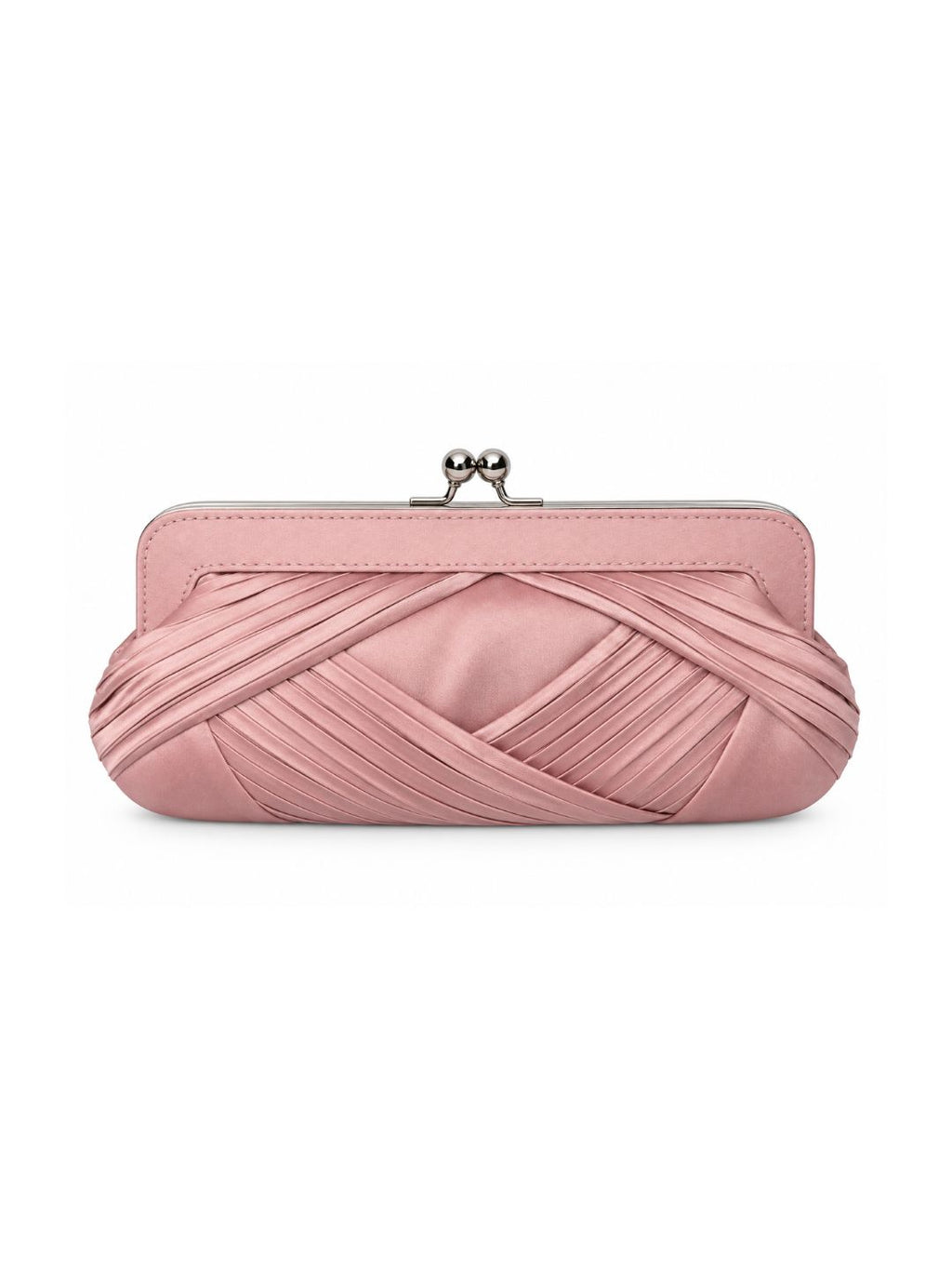Bolso vintage tipo clutch rosa con cadena