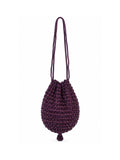 Bolso vintage tipo limosnera morada