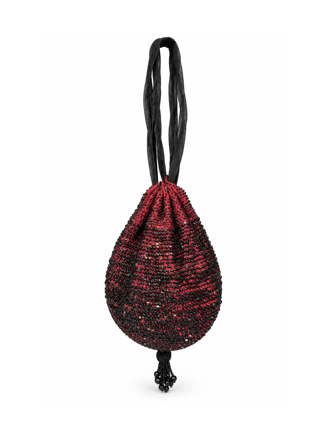 Bolso vintage tipo limosnera Negro y Rojo