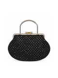 Bolso Vintage con tipo bombonera Negro con Lentejuelas