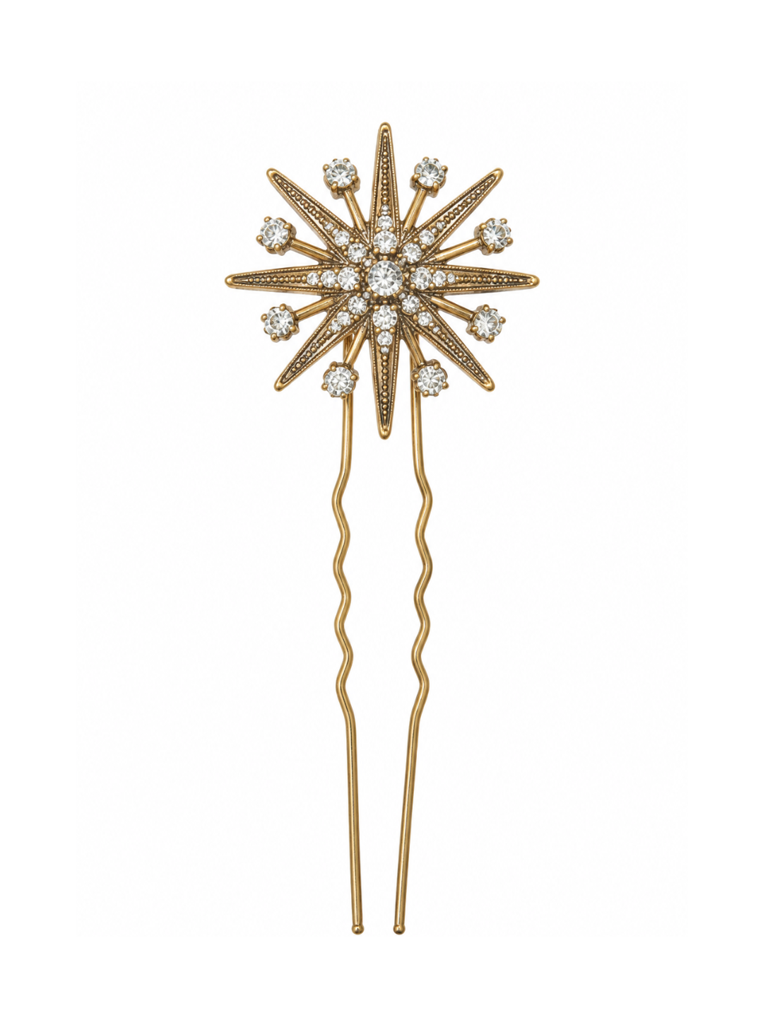 Broche vintage em folha de ouro