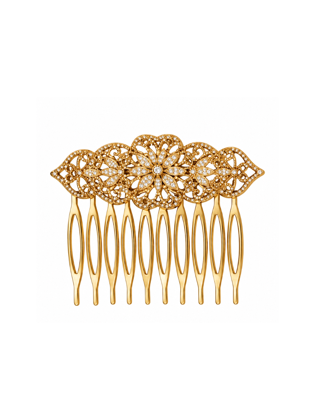 Broche vintage em folha de ouro