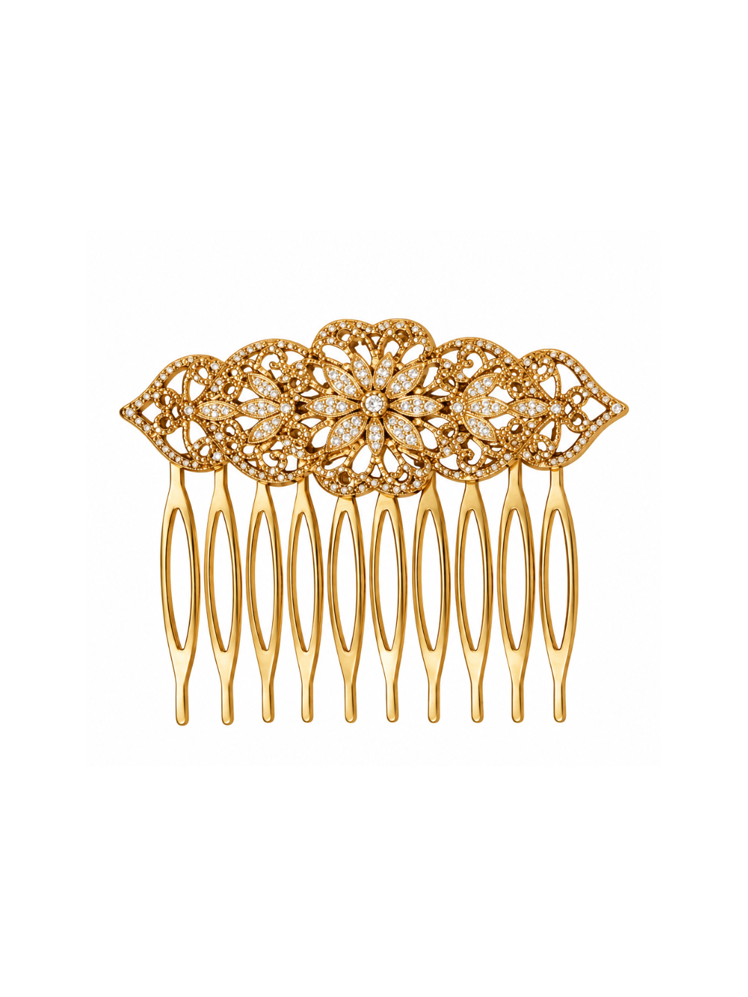 Broche vintage em folha de ouro