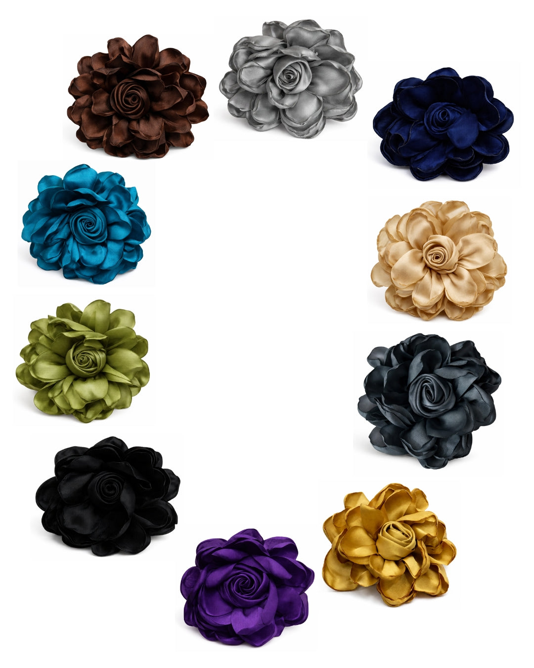 Flor de camélia multiposicional (para o cabelo)