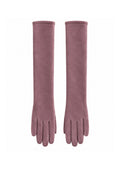 Guantes Largos de antelina Malva