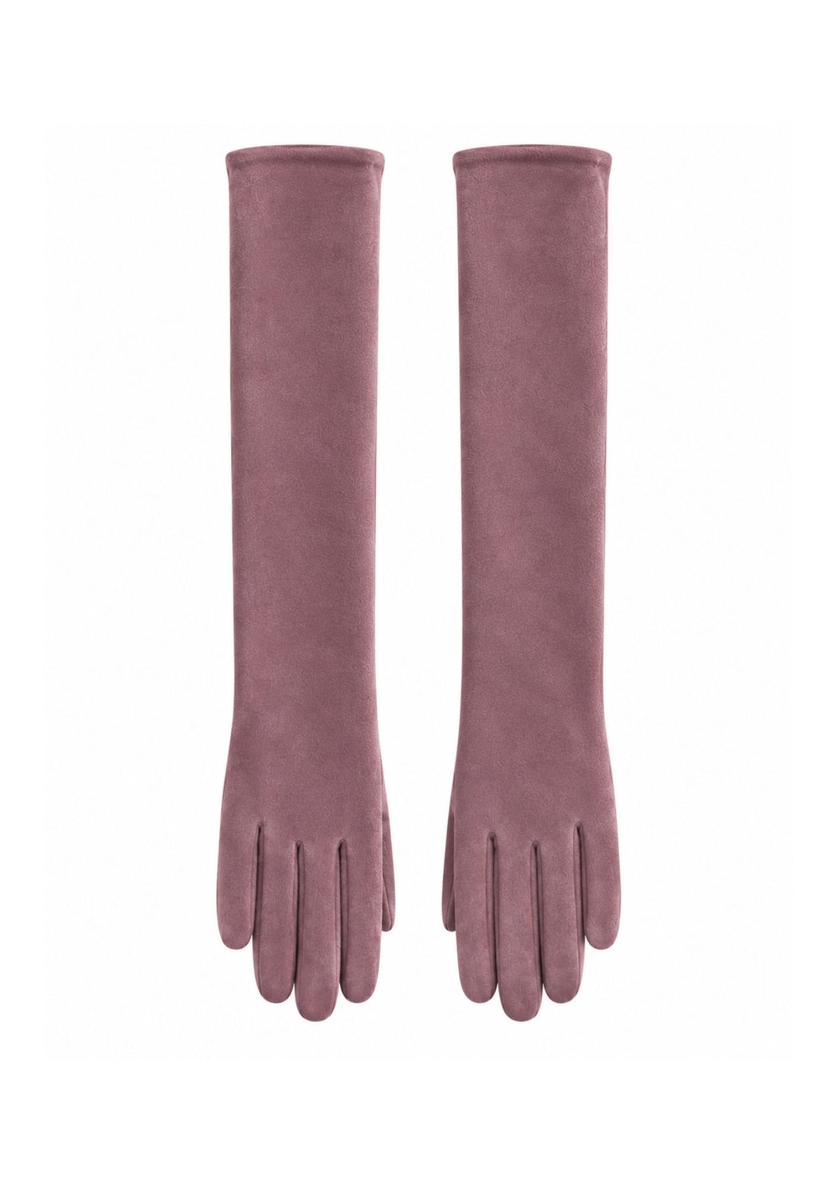 Guantes Largos de antelina Malva