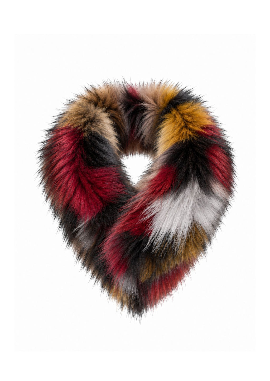 Cuello Zermatt de pelo natural de Marmota 100% - Multicolor