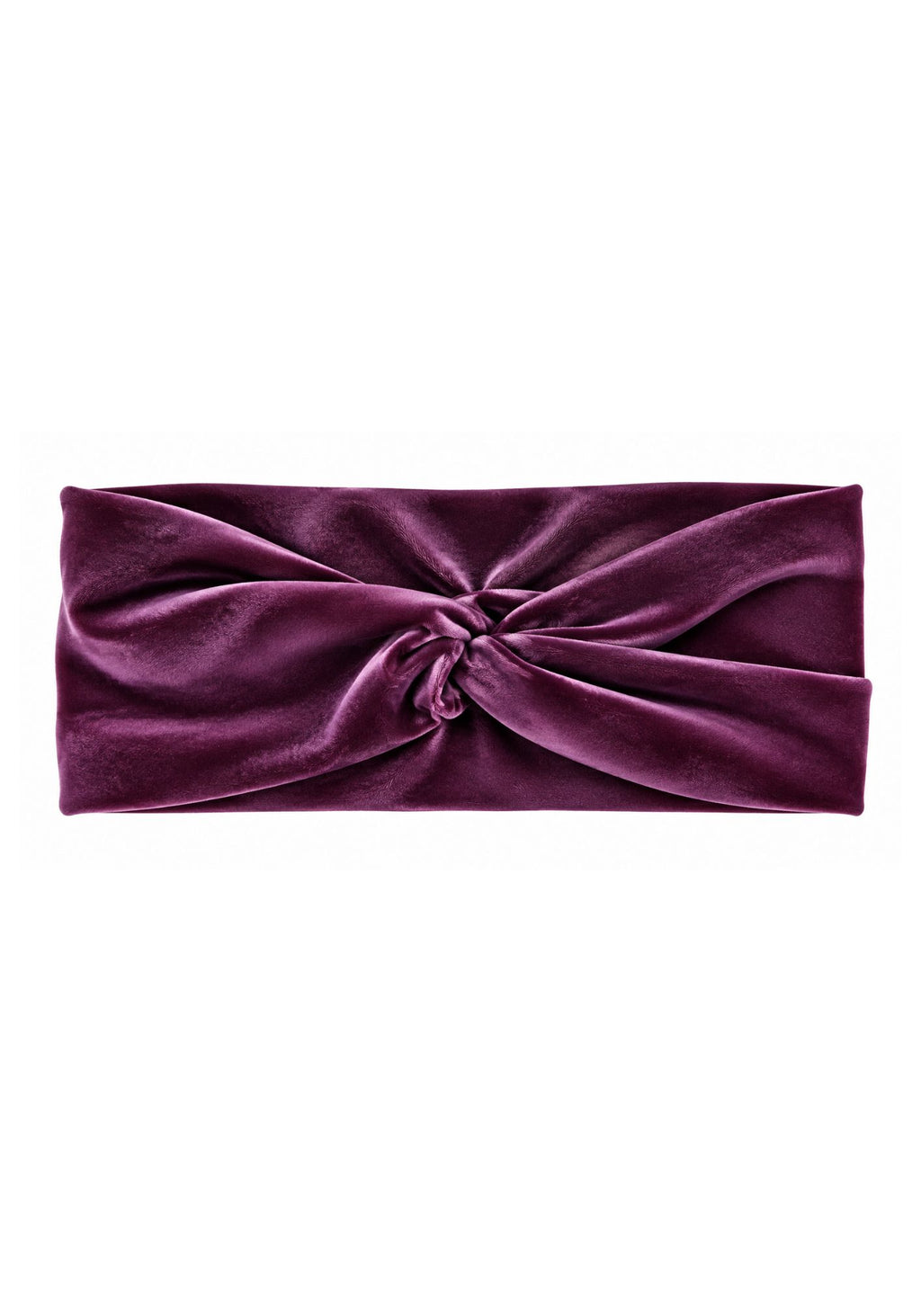Turbante de terciopelo Berenjena