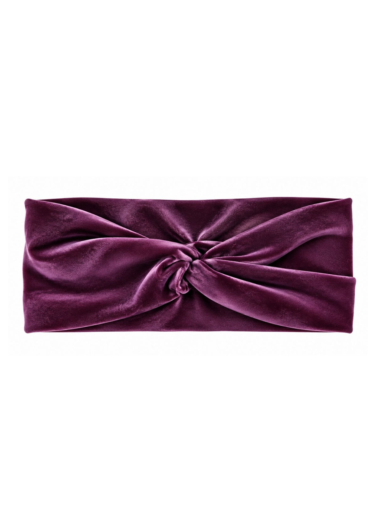 Turbante de terciopelo Berenjena