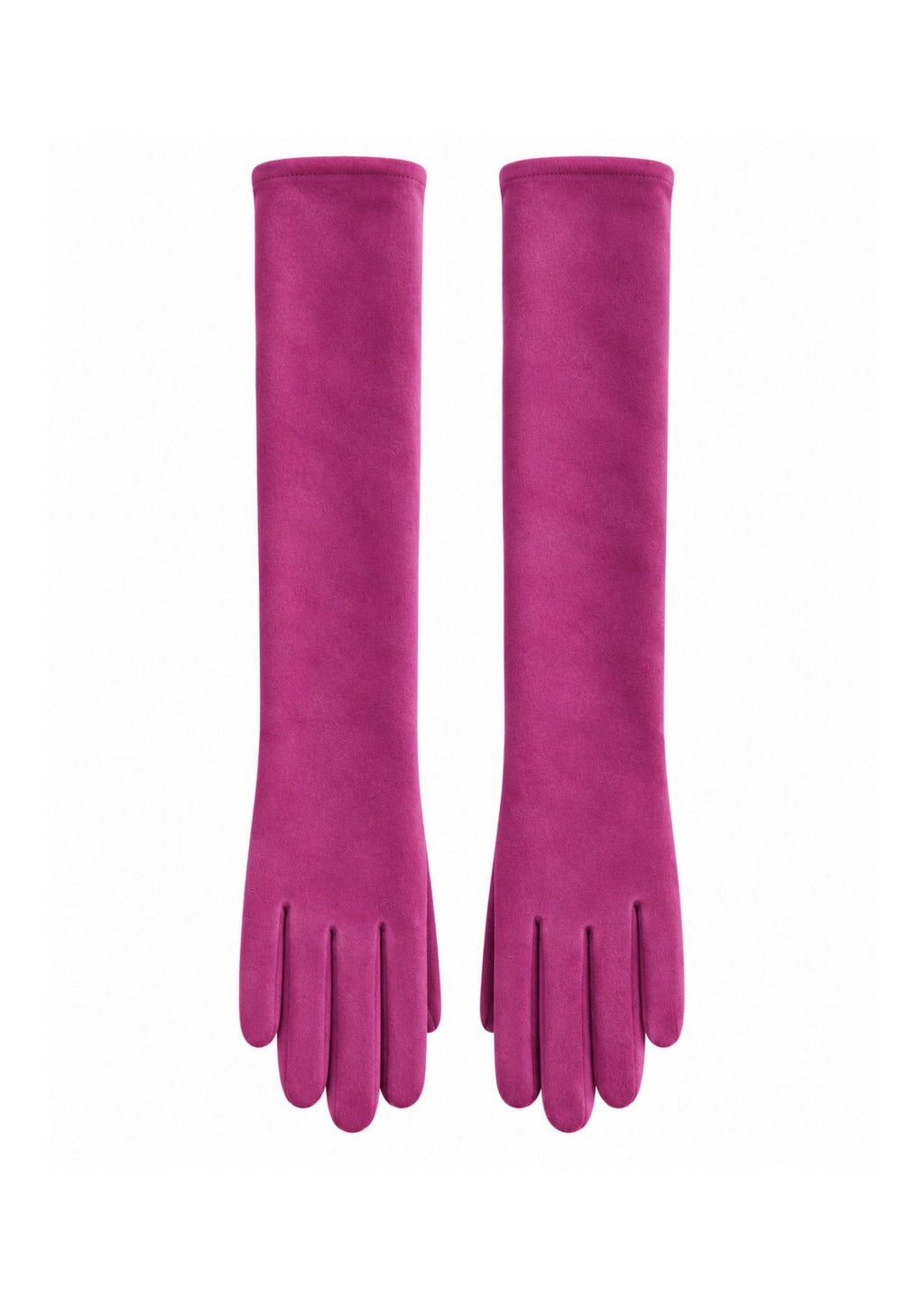 Guantes Largos de antelina Fucsia