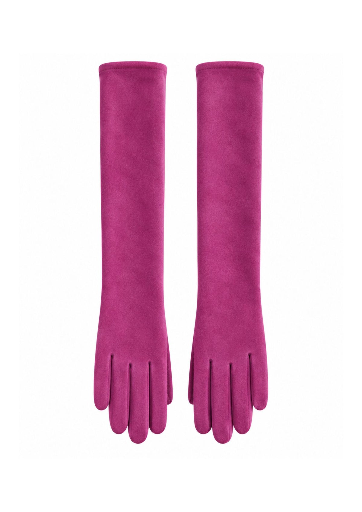 Guantes Largos de antelina Fucsia