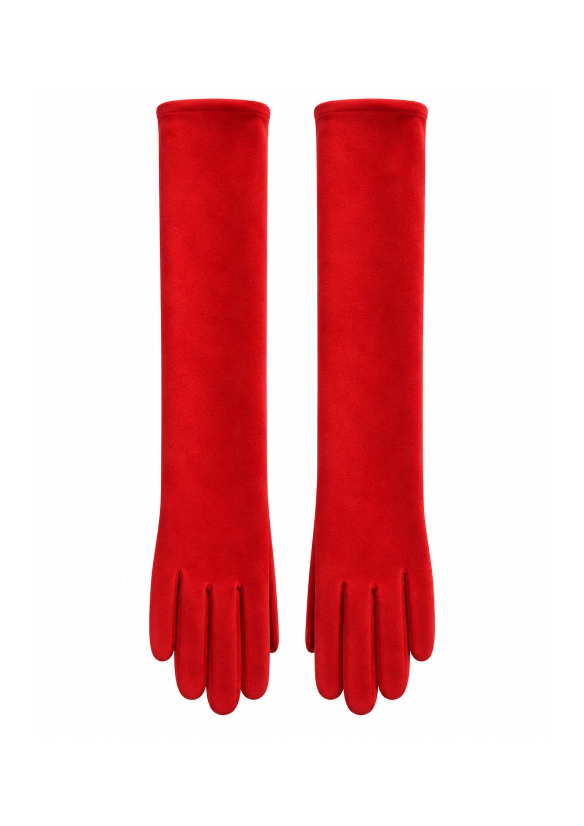 Guantes Largos de antelina Rojo
