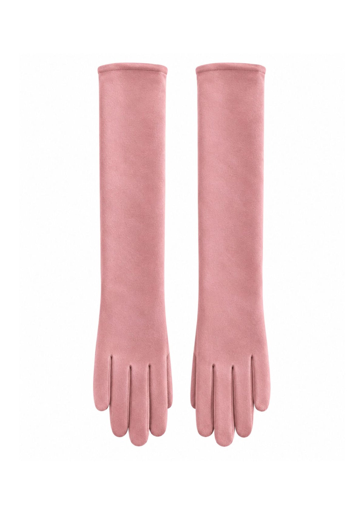 Guantes Largos de antelina Rosa