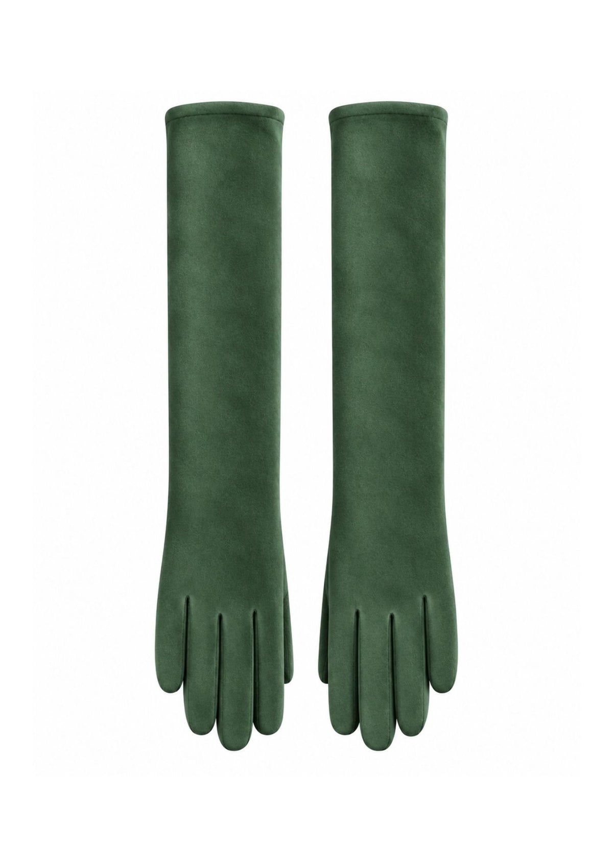 Guantes Largos de antelina Verde