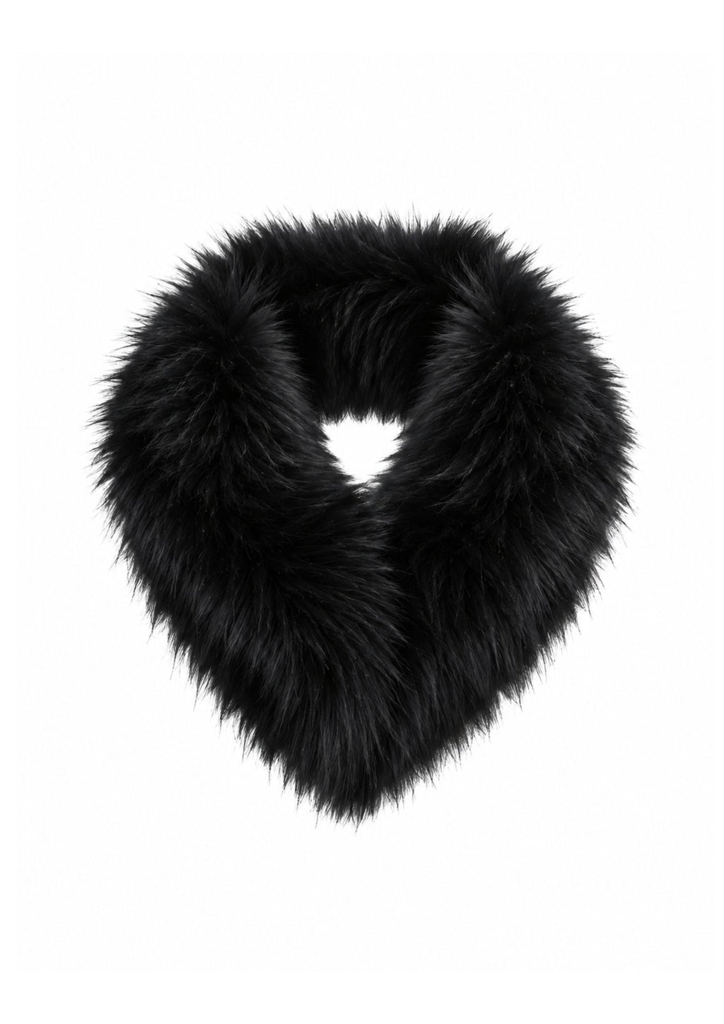 Cuello Zermatt de pelo natural de Marmota 100% - Negro