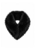 Cuello Zermatt de pelo natural de Marmota 100% - Negro