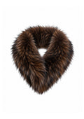 Cuello Zermatt de pelo natural de Marmota 100% - Marrón
