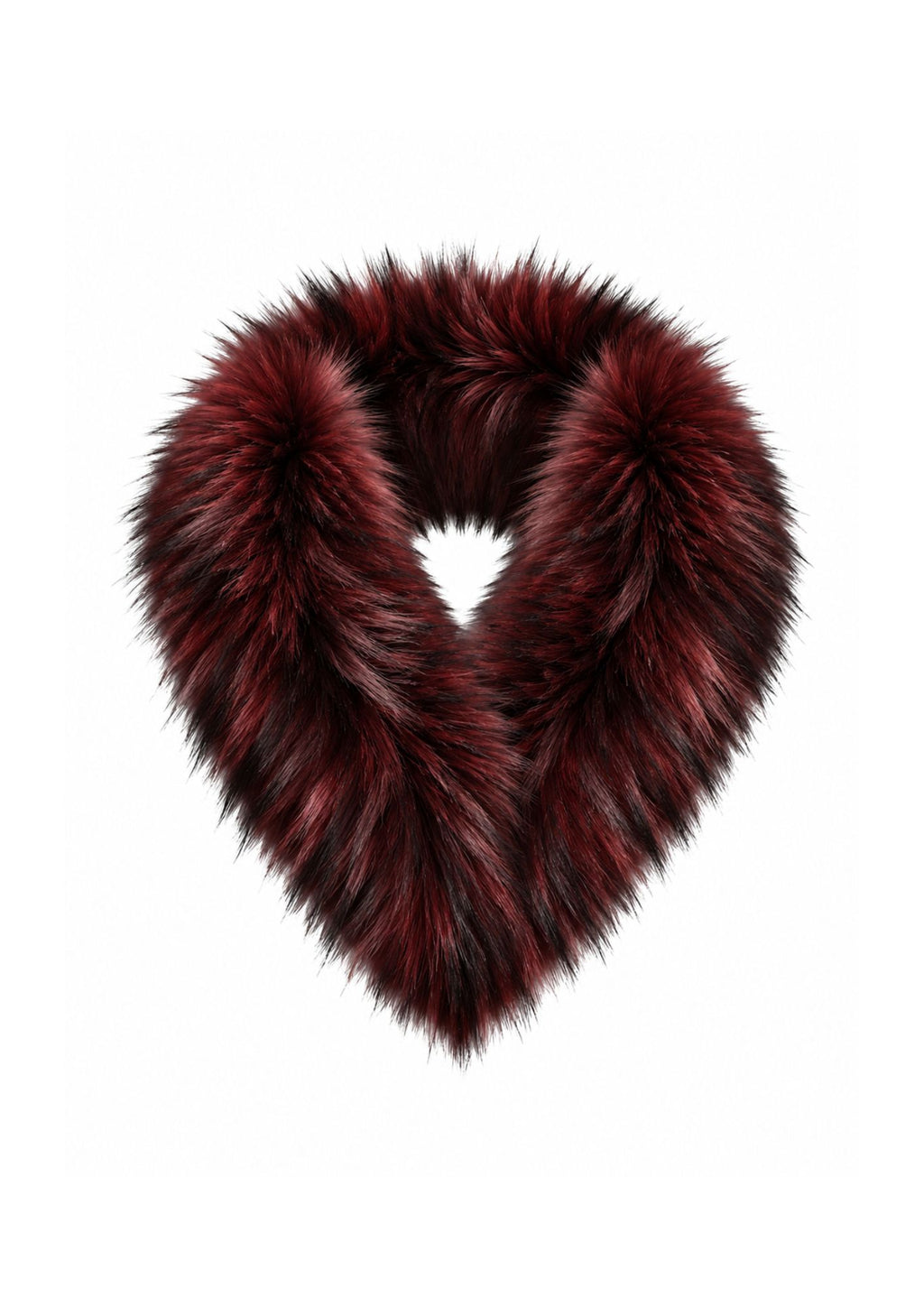 Cuello Zermatt de pelo natural de Marmota 100% - Burdeos