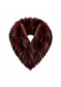 Cuello Zermatt de pelo natural de Marmota 100% - Burdeos