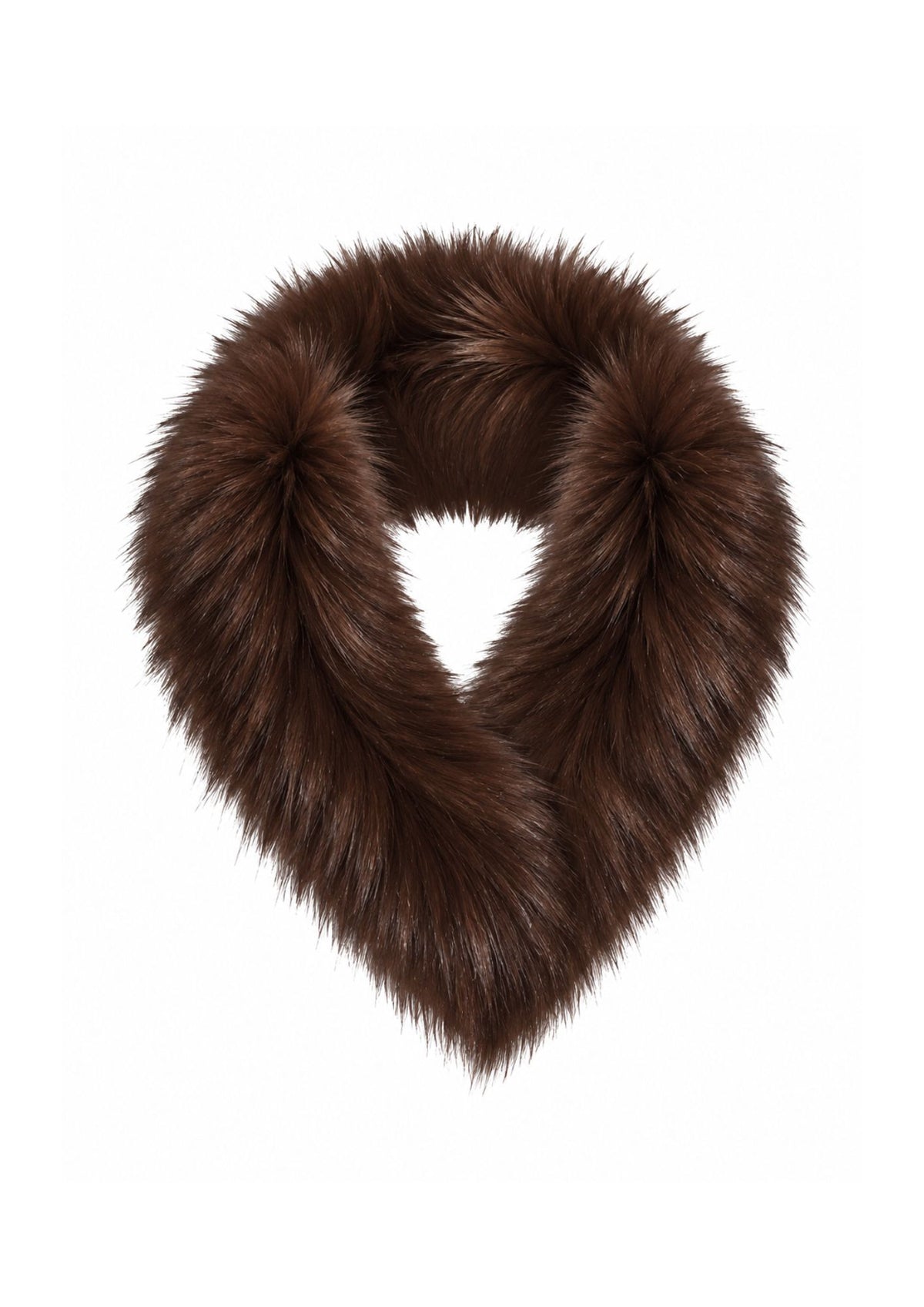 Cuello Zermatt de pelo natural de Marmota 100% - Marrón Claro