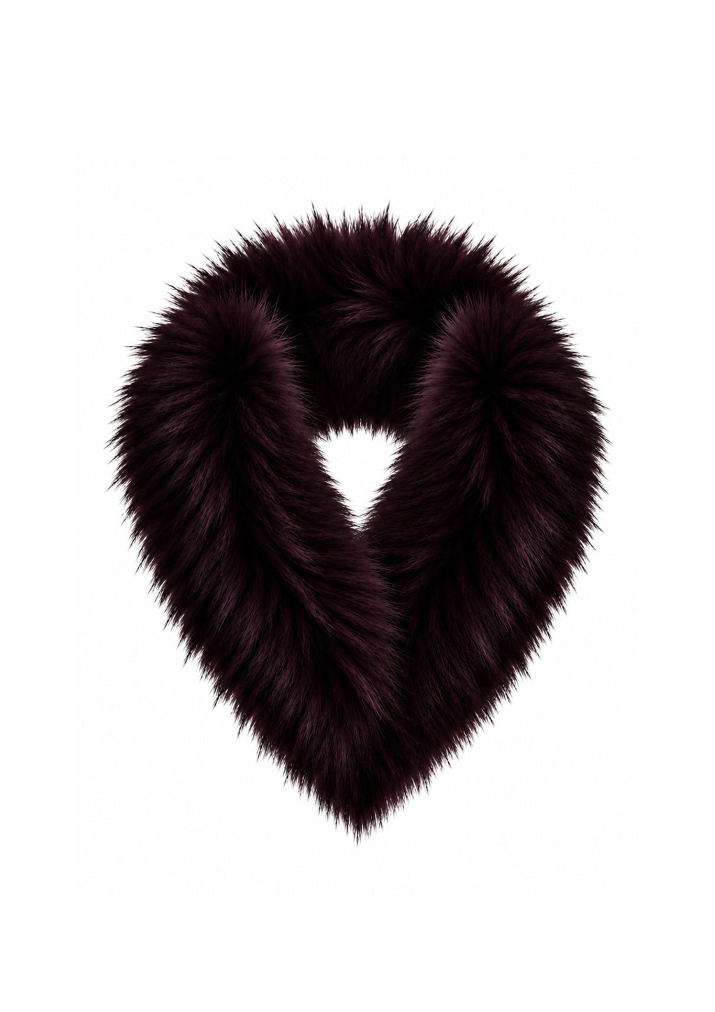 Cuello Verbier de pelo natural de Zorro 100% - Berenjena