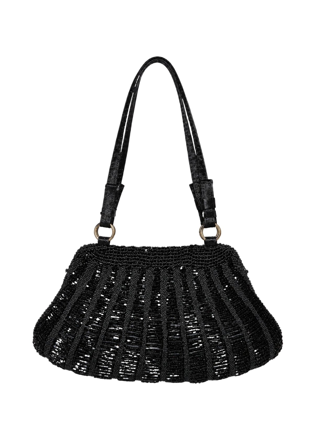 Bolso Vintage Negro tipo años 20 con Asa de tela