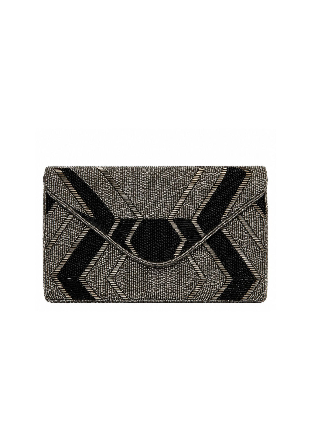 Bolso Vintage Cartera Plata y Negro