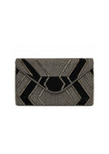 Bolso Vintage Cartera Plata y Negro
