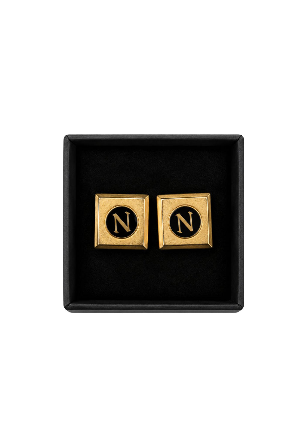 Gemelos vintage con inicial letra N