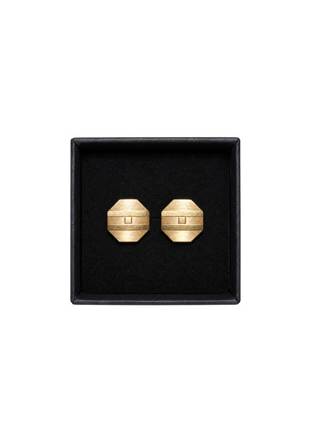 Gemelos Vintage Octagonales Dorados