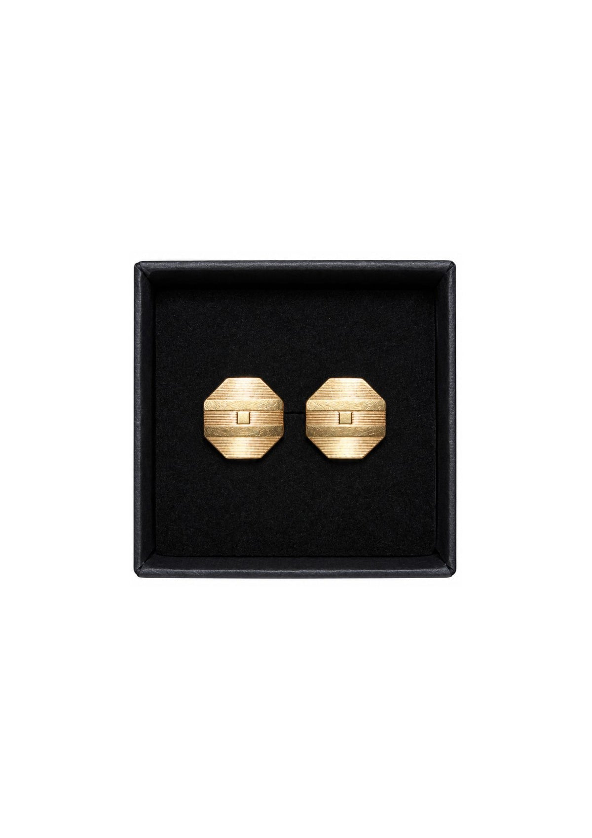 Gemelos Vintage Octagonales Dorados