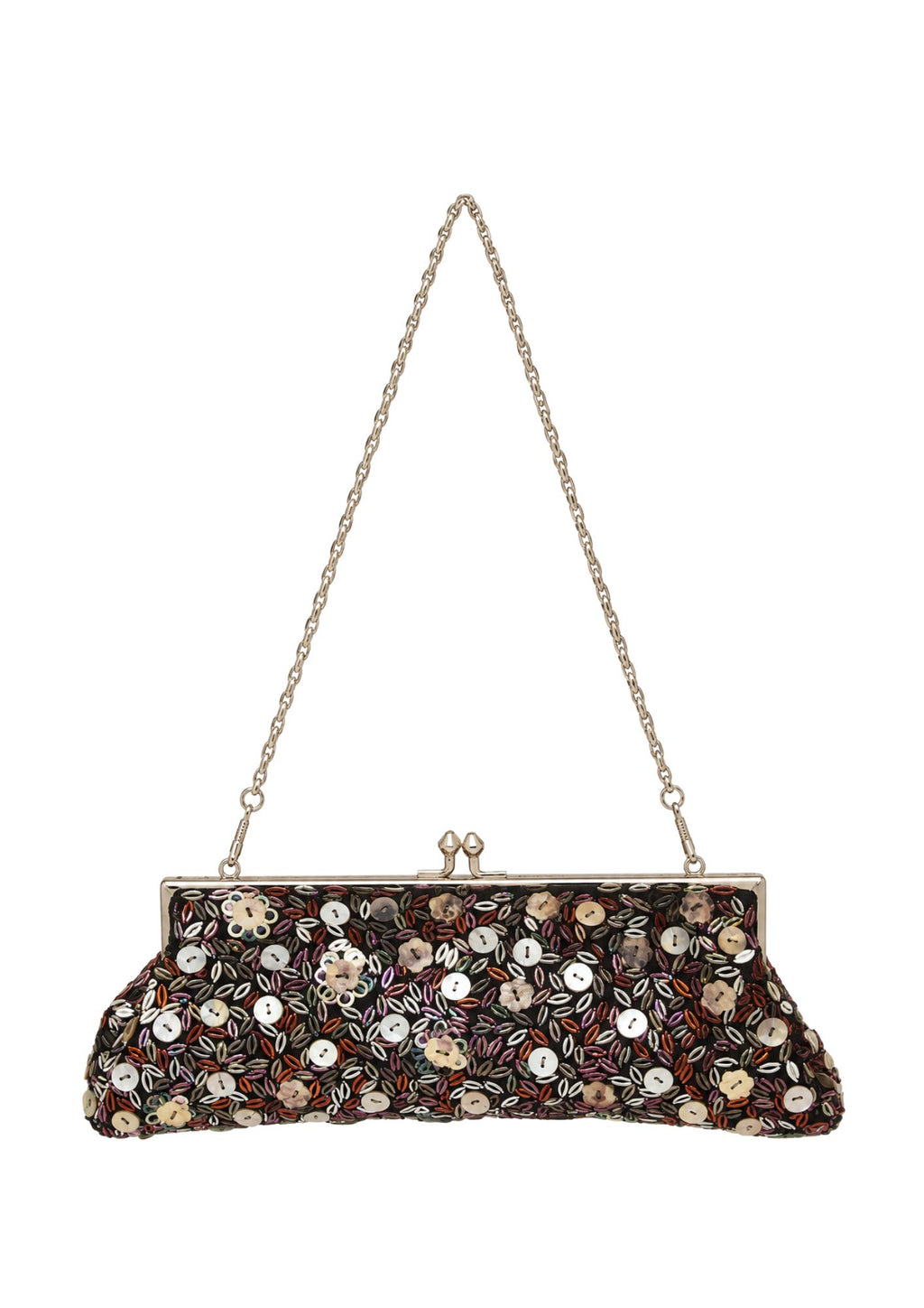 Bolso Vintage Clutch Botones con Cadena