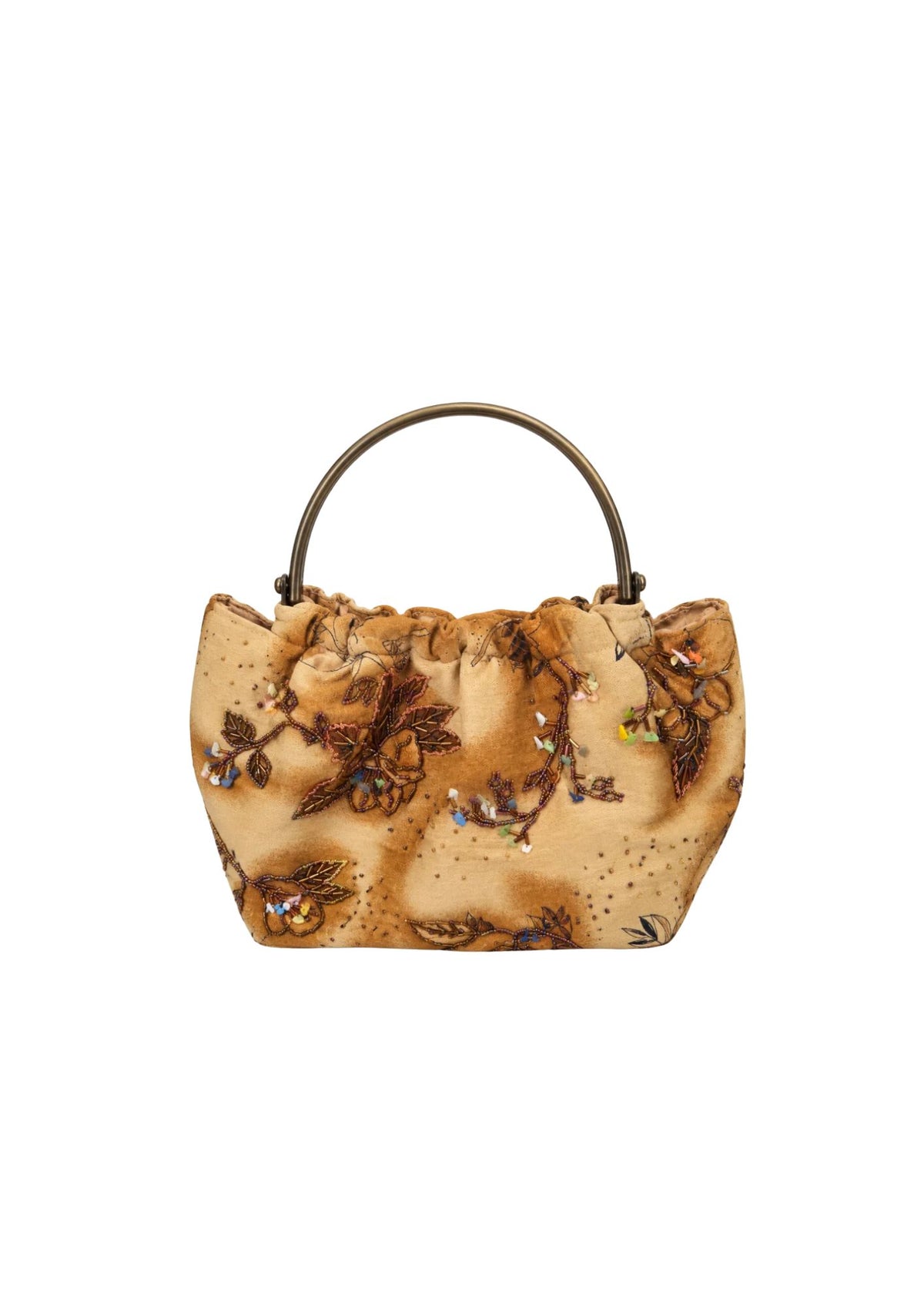 Bolso vintage Bombonera Tierra con Flores