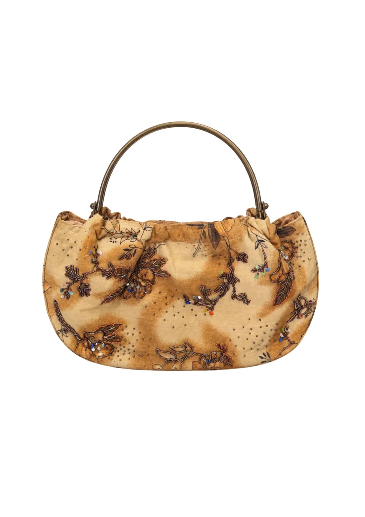 Bolso vintage Bombonera Tierra con Flores XL