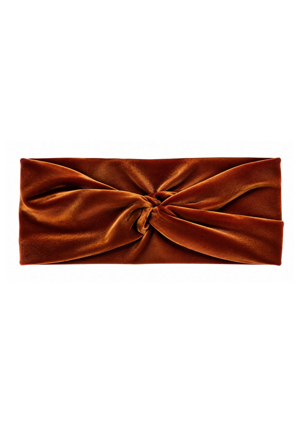 Turbante de terciopelo Teja