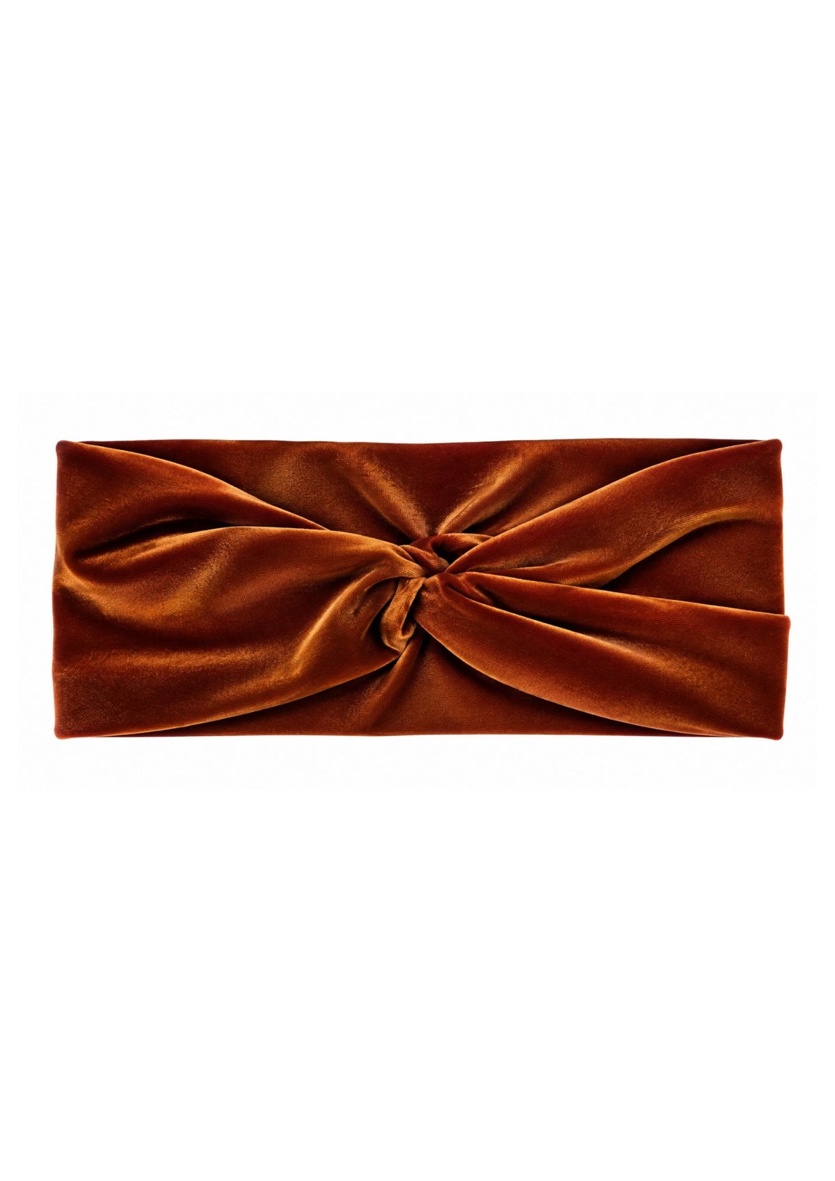 Turbante de terciopelo Teja