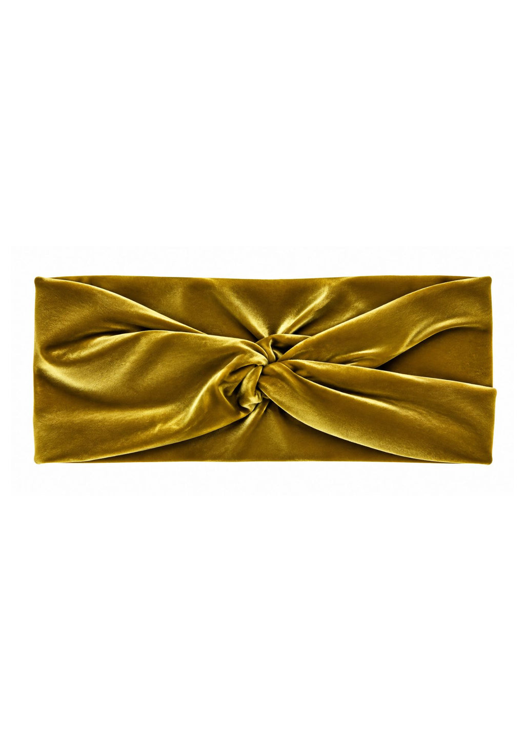 Turbante de terciopelo Mostaza