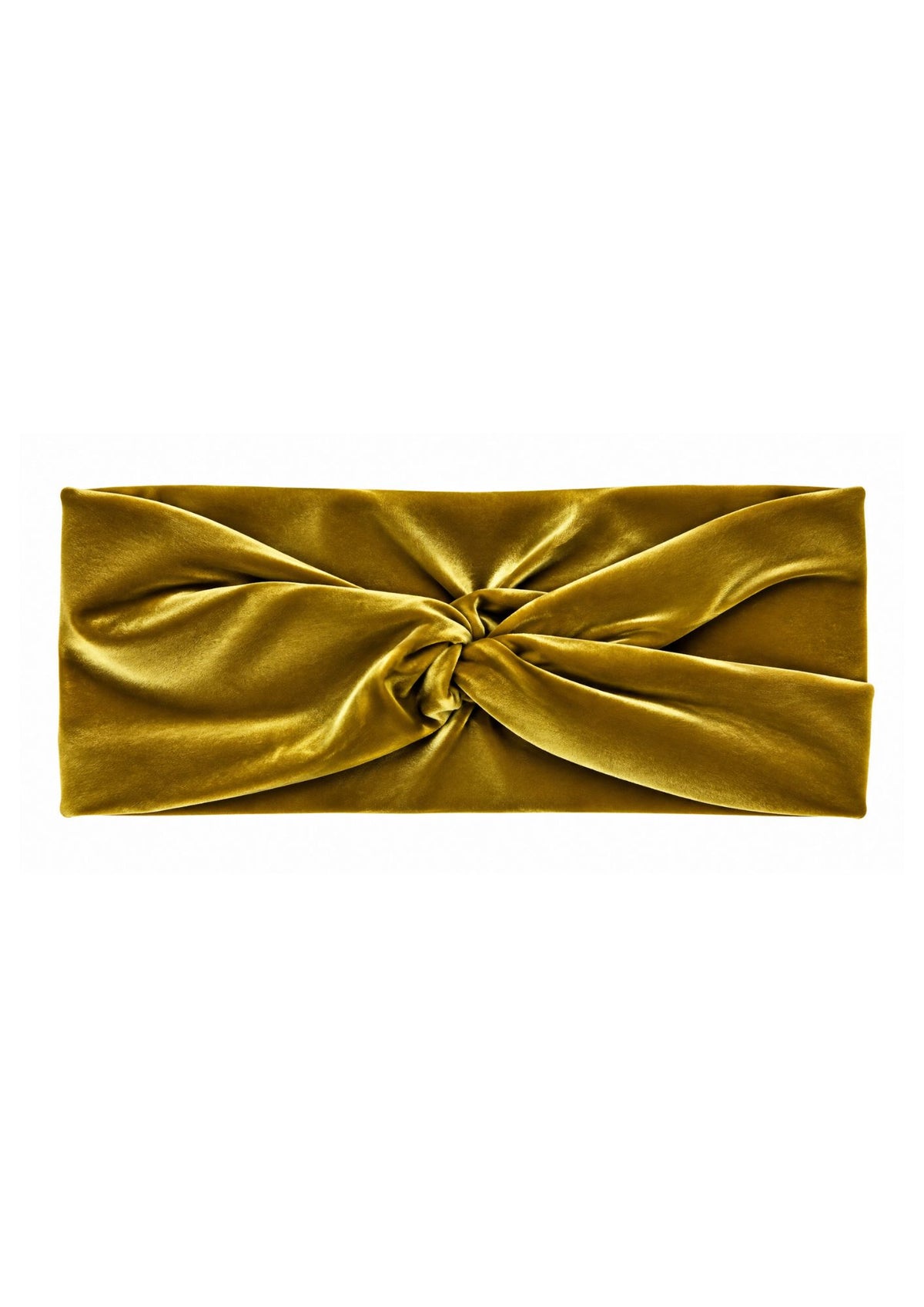 Turbante de terciopelo Mostaza