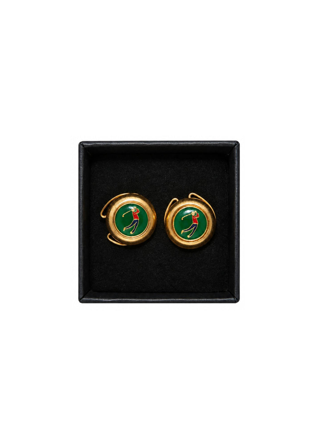 Gemelos Vintage Cubrebotones Golf Verdes
