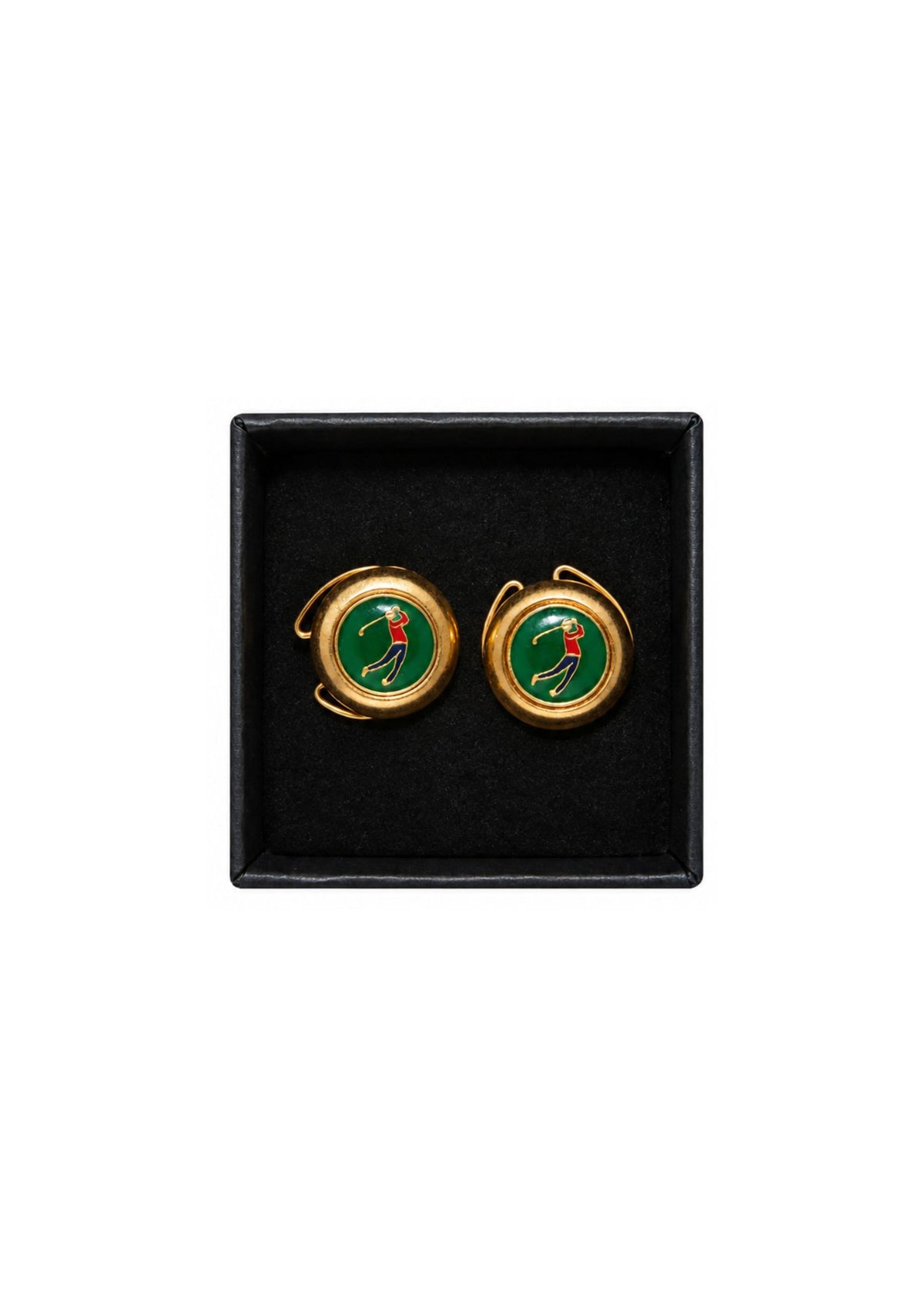 Gemelos Vintage Cubrebotones Golf Verdes